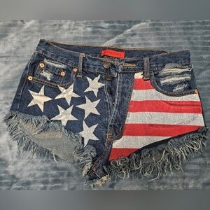 Signature8 American Flag Cut Off Shorts!